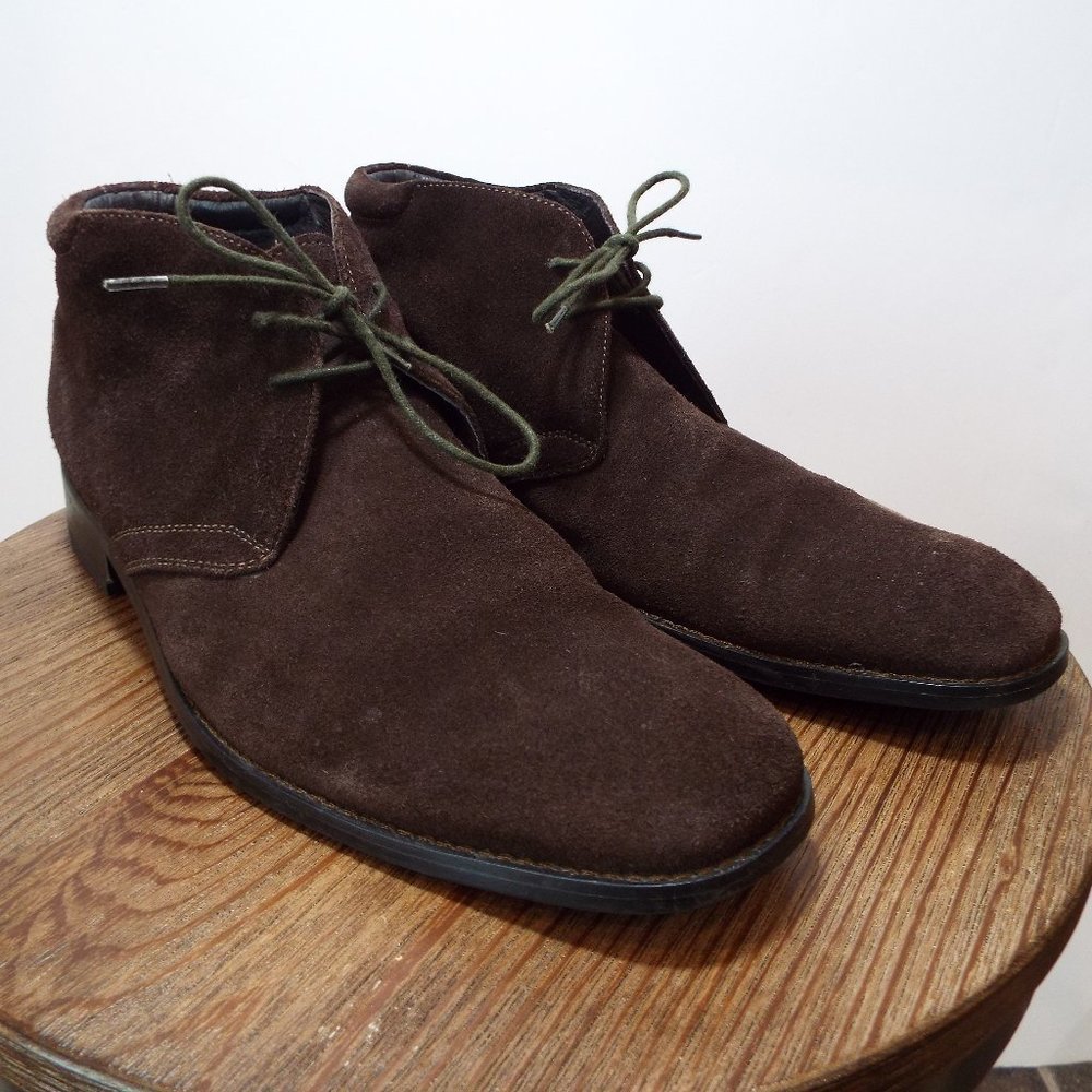 Elegant Dark Brown Chukka Boots for Men